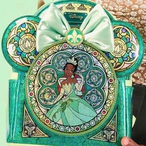 Loungefly Disney Princess Stained Glass Collection: Tiana Mini-Backpack + Ears